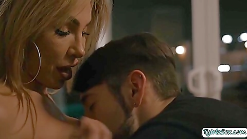 Busty milf with a big ass and a large boobies fucked by stepson