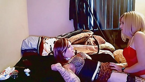 Sexy blonde gets fucked with a big dildo in a hardcore anal