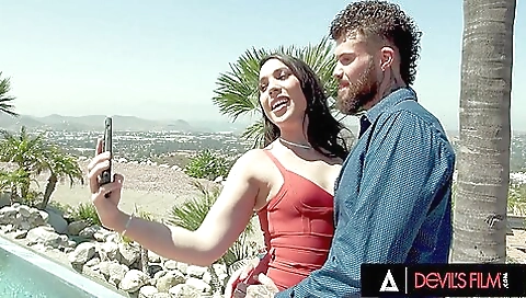 Big ass brunette babe fucked by a big dick doggy style