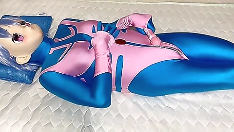 Blonde beauty wearing pink lingerie and a creampie