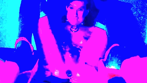 Skinny blonde pornstar playing with a toy in front of a webcam