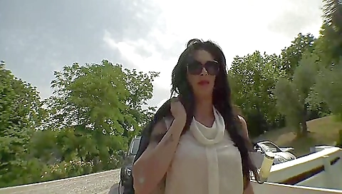 Asian milf in a sexy bikini is getting fucked on the beach